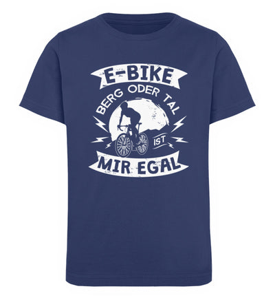 E-Bike - Berg oder Tal, mir egal - Kinder Premium Organic T-Shirt e-bike Navyblau