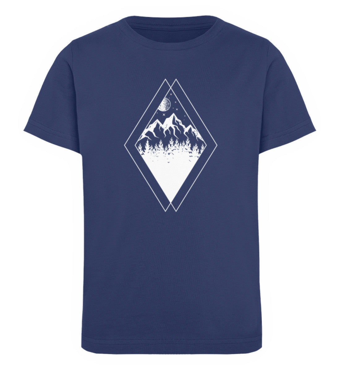 Gebirge - Geometrisch - Kinder Premium Organic T-Shirt berge Navyblau