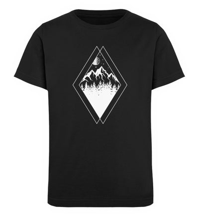 Gebirge - Geometrisch - Kinder Premium Organic T-Shirt berge Schwarz