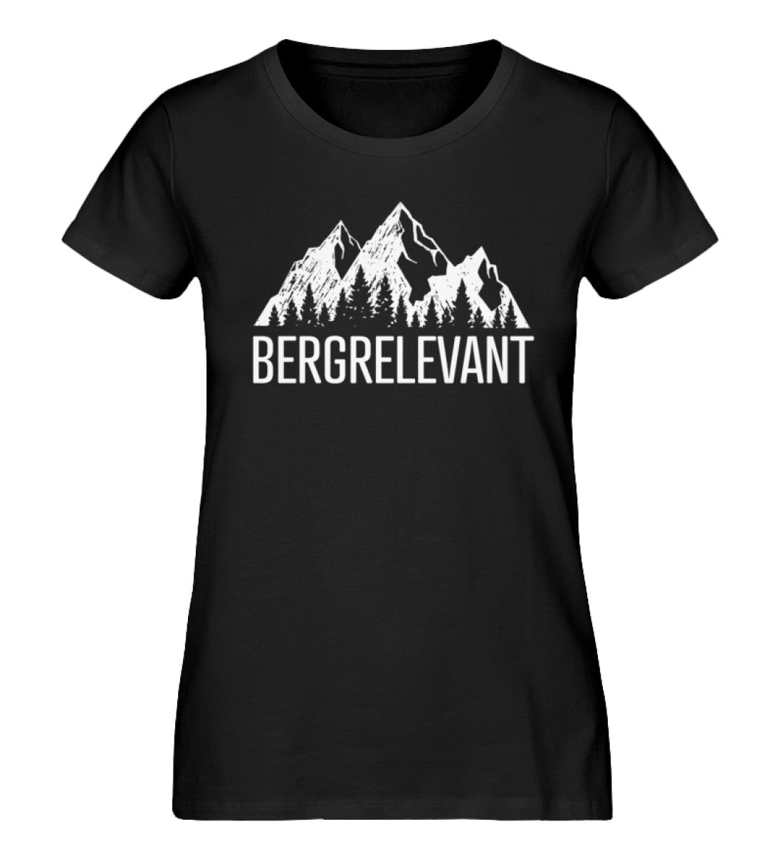 Bergrelevant - Damen Organic T-Shirt berge Schwarz