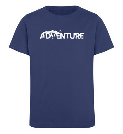 Adventure. - Kinder Premium Organic T-Shirt berge camping wandern Navyblau