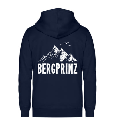 Bergprinz - Unisex Premium Organic Sweatjacke berge Navyblau
