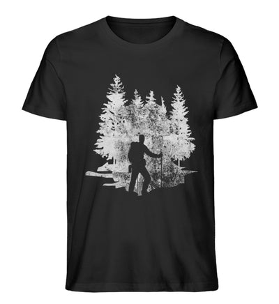 Wanderer Vintage - Herren Organic T-Shirt wandern Schwarz