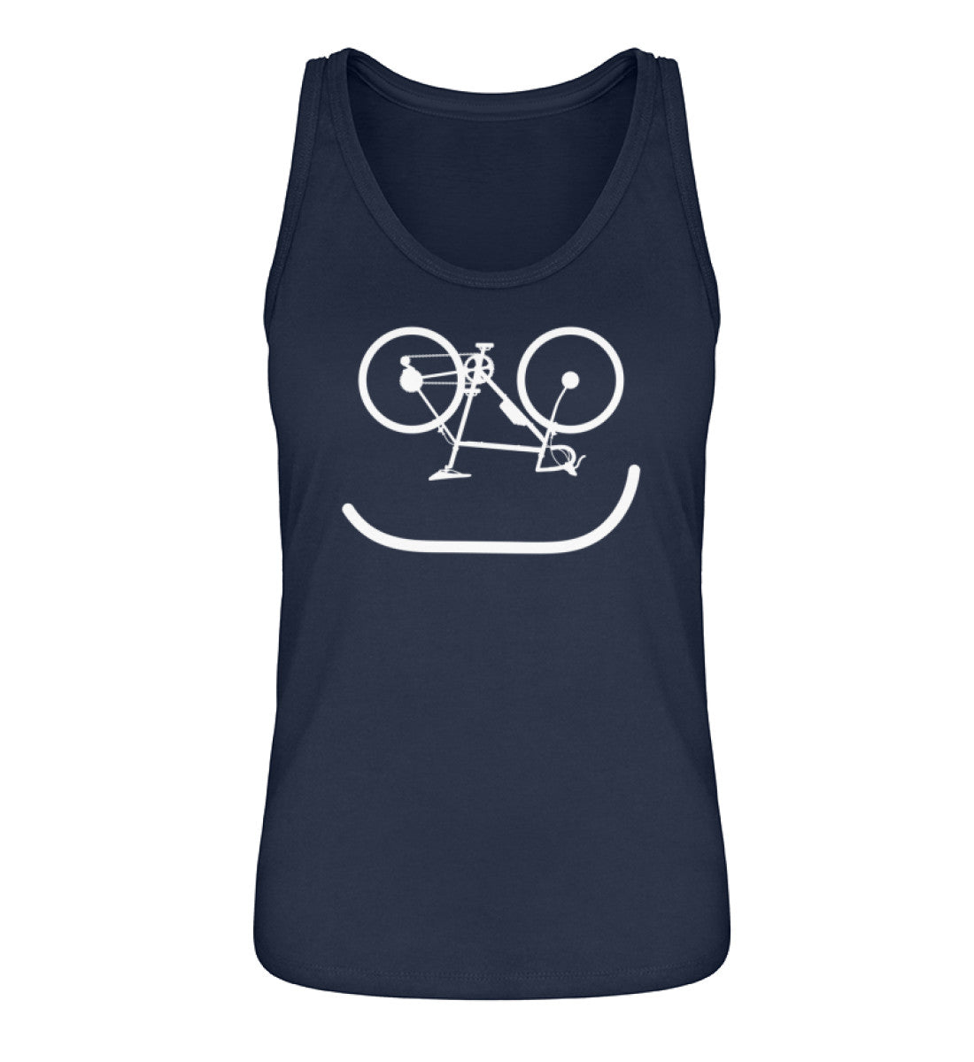 Fahrrad Emoji - Damen Organic Tanktop Navyblau