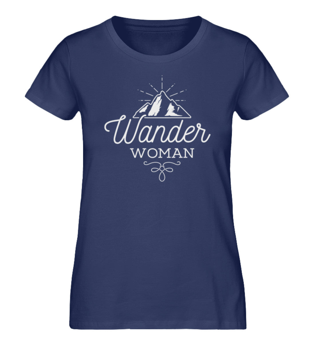 Wander Woman - Damen Premium Organic T-Shirt Navyblau
