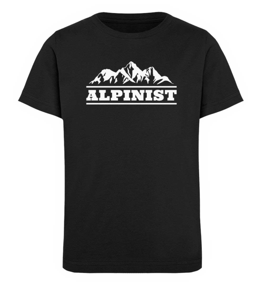Alpinist - Kinder Premium Organic T-Shirt berge wandern Schwarz