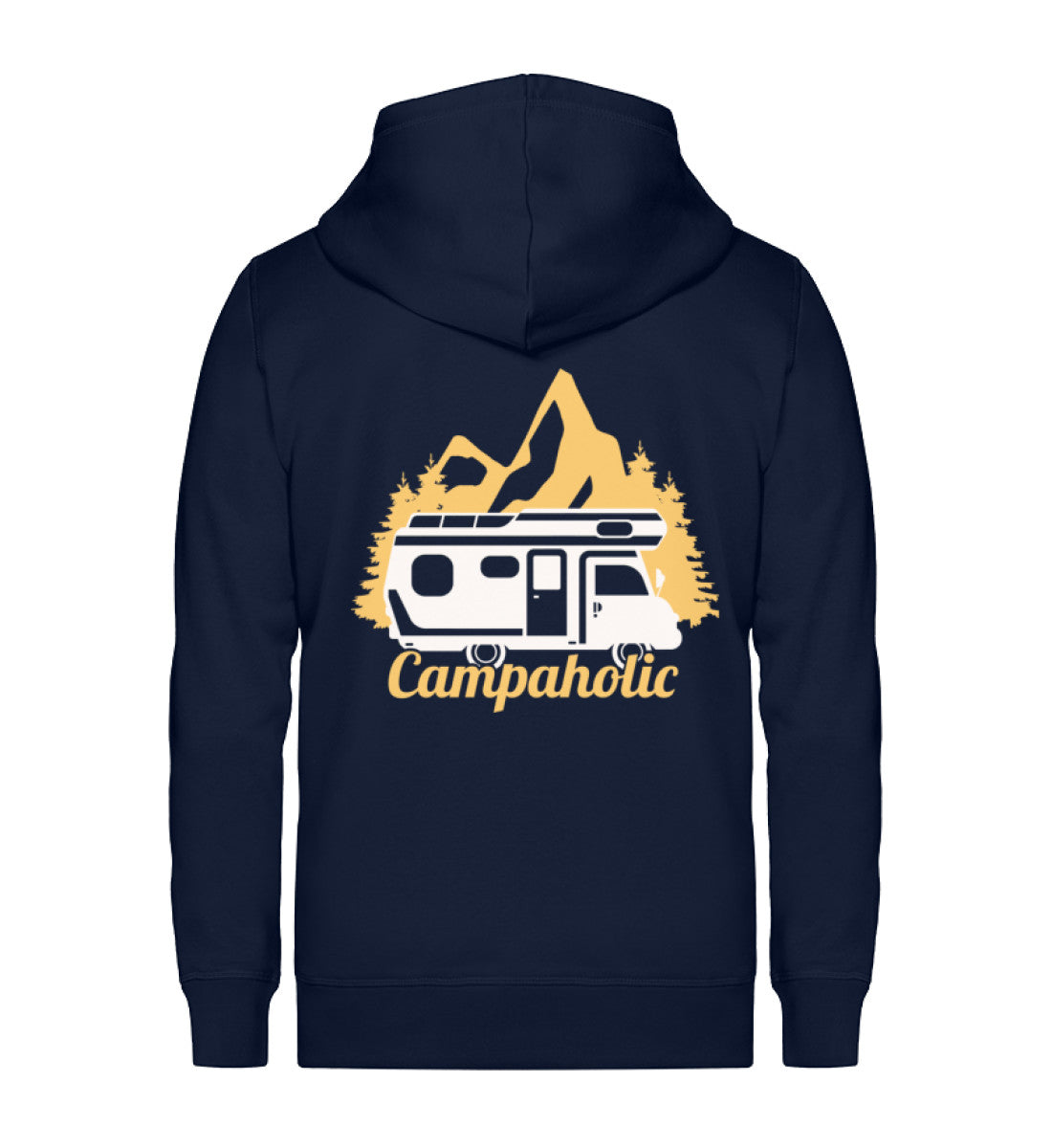 Campaholic. - Unisex Premium Organic Sweatjacke camping Navyblau