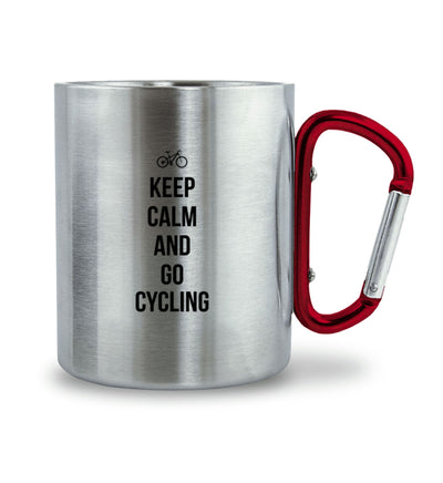 Keep calm and go cycling - Karabiner Tasse fahrrad 330ml