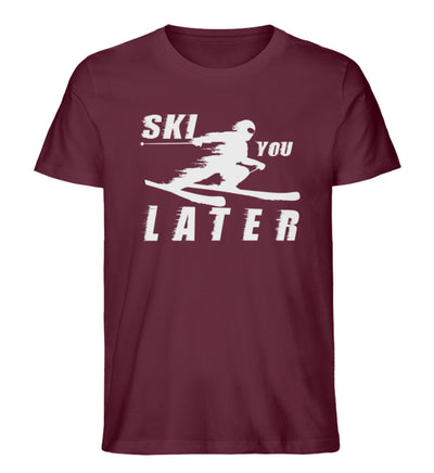 Ski you Later - Herren Premium Organic T-Shirt ski Weinrot