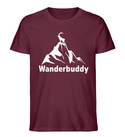 Wanderbuddy - Herren Premium Organic T-Shirt Weinrot