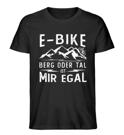 E-Bike - Berg oder Tal ist mir egal - Herren Premium Organic T-Shirt e-bike Schwarz