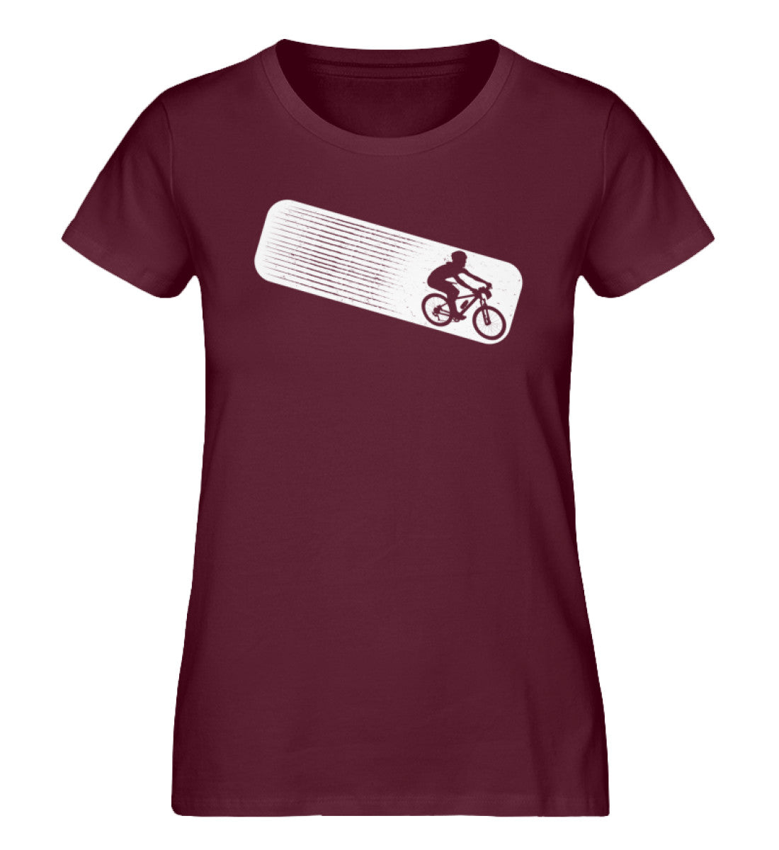 Vintage Radfahrer - Damen Organic T-Shirt fahrrad mountainbike Weinrot