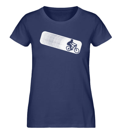 Vintage Radfahrer - Damen Organic T-Shirt fahrrad mountainbike Navyblau