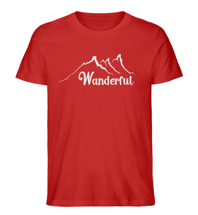 Wanderful - Herren Organic T-Shirt wandern Rot
