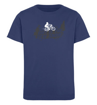 Dirt is the new Snow - Kinder Premium Organic T-Shirt mountainbike Navyblau