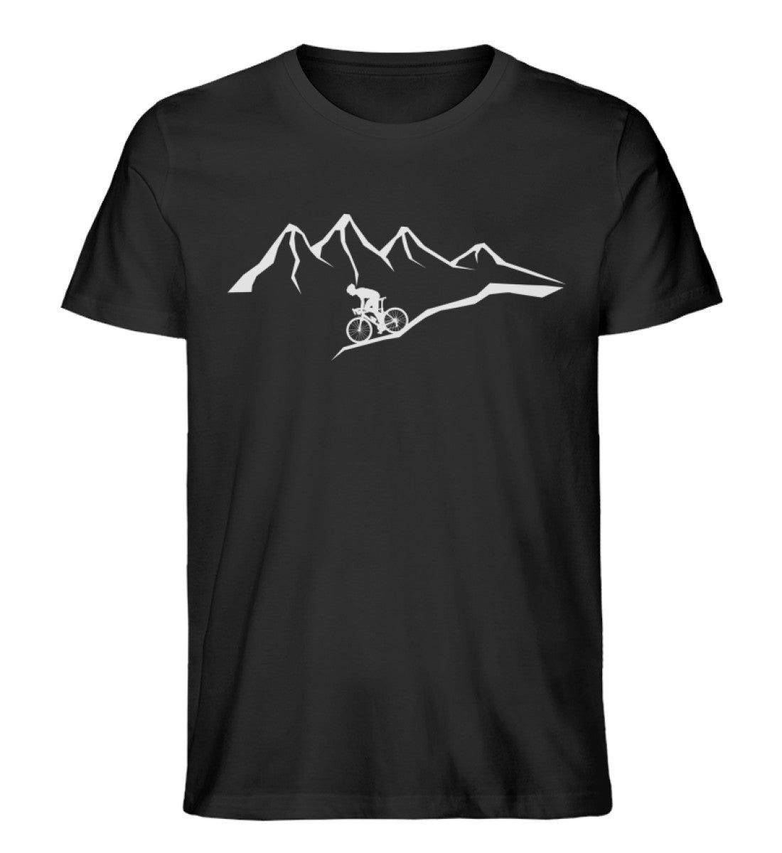 Berge und Biker - Herren Organic T-Shirt mountainbike Schwarz