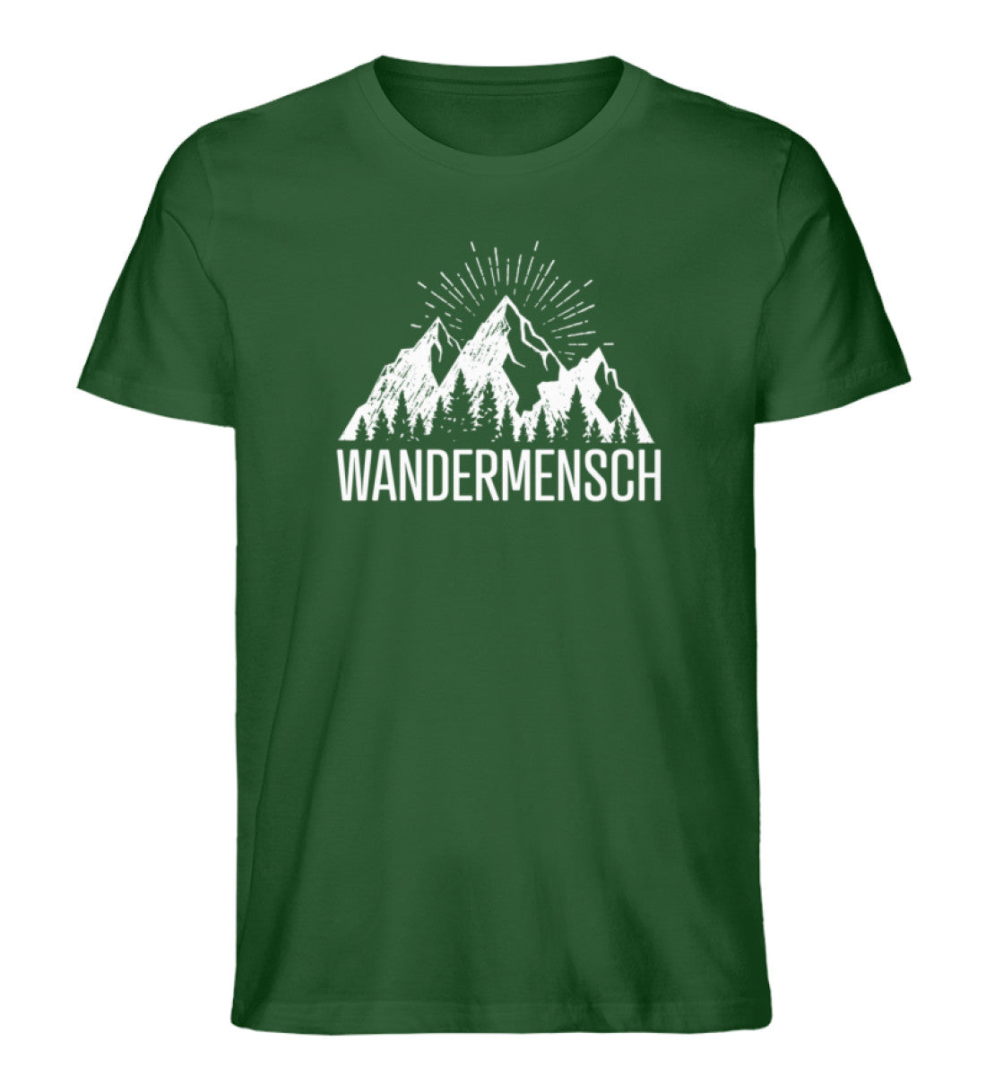 Der Wandermensch - Herren Organic T-Shirt berge wandern Dunkelgrün
