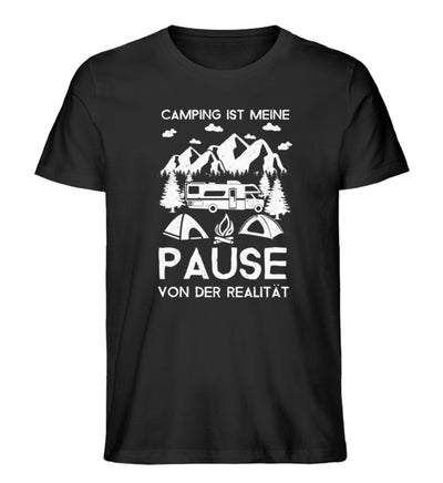 Camping - Pause von der Realität - Herren Organic T-Shirt camping Schwarz