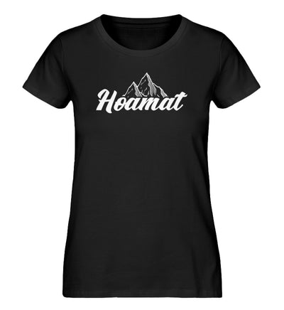 Hoamat - Damen Organic T-Shirt berge Schwarz