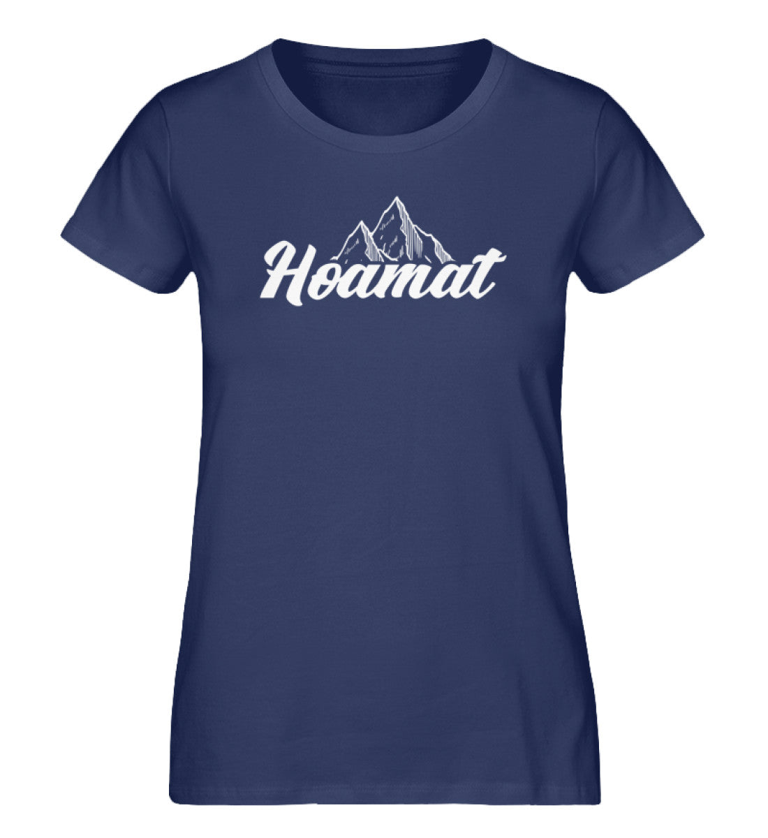 Hoamat - Damen Organic T-Shirt berge Navyblau
