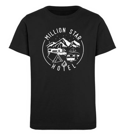 Million Star Hotel - Kinder Premium Organic T-Shirt camping Schwarz
