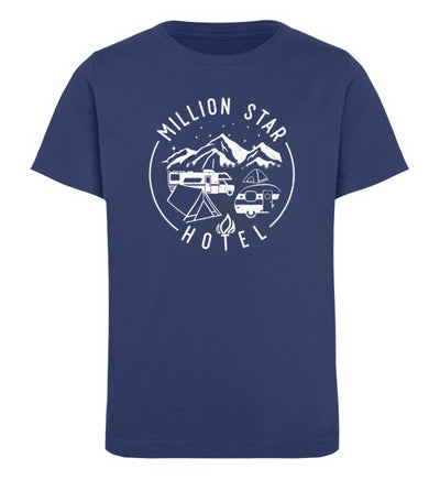 Million Star Hotel - Kinder Premium Organic T-Shirt camping Navyblau