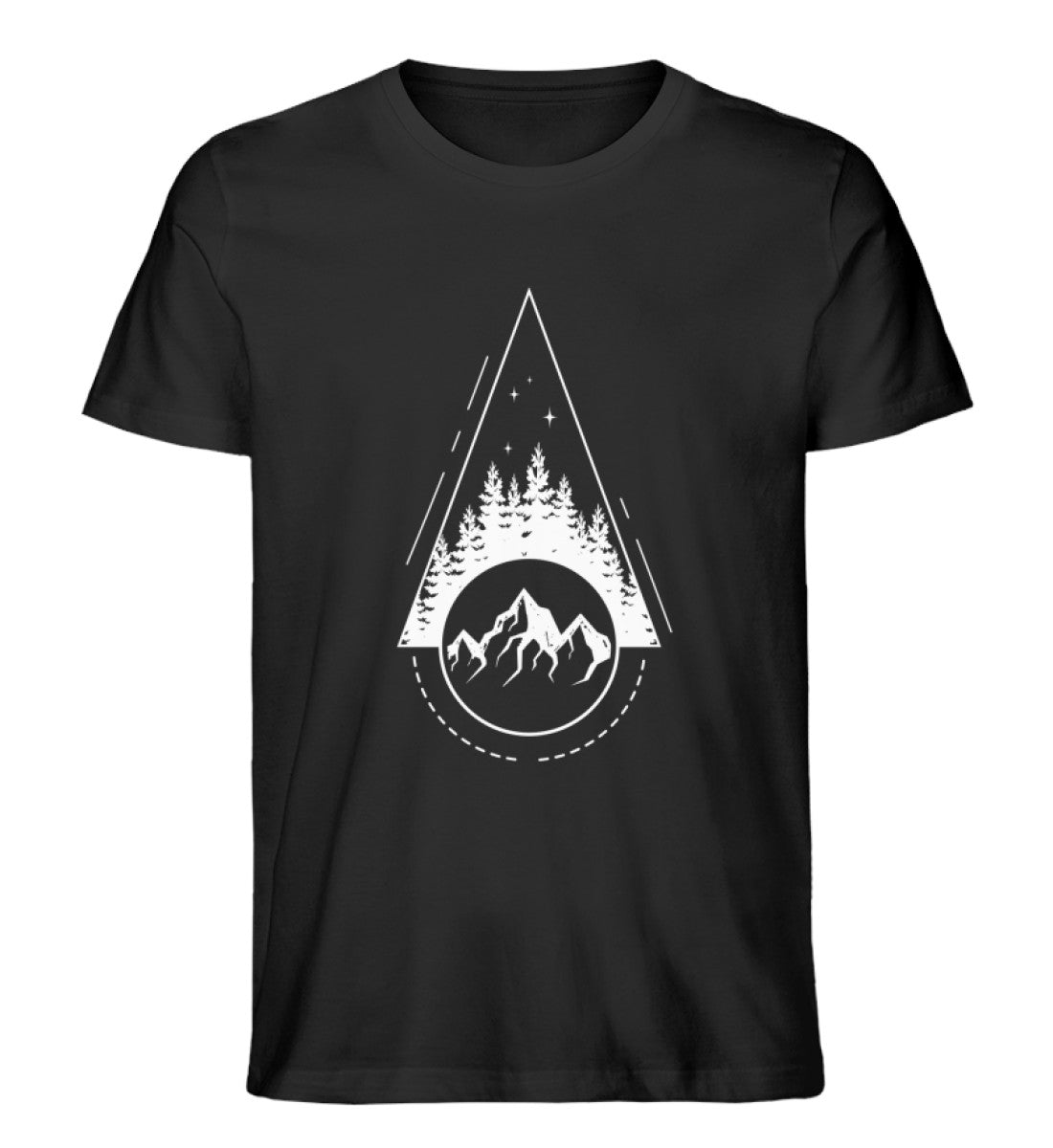 Berglandschaft - Geometrisch - Herren Organic T-Shirt berge Schwarz
