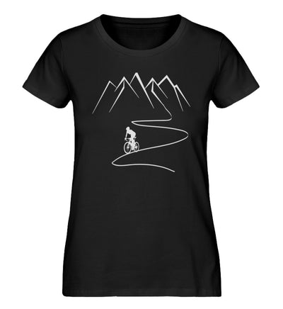 Mountainbiken und Berge - Damen Organic T-Shirt mountainbike Schwarz